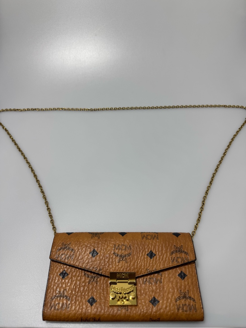 MCM Tracy Crossbody Bag Visetos Cognac